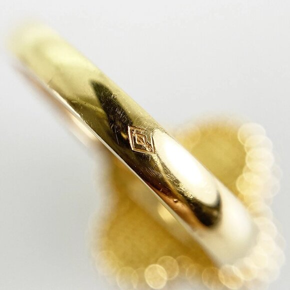 Van Cleef & Arpels Vintage Alhambra Yellow gold Shell diamond Ring - Picture 9 of 16